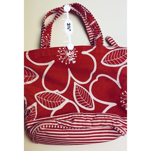 Gap red floral cotton shoulder bag - Picture 7 of 8